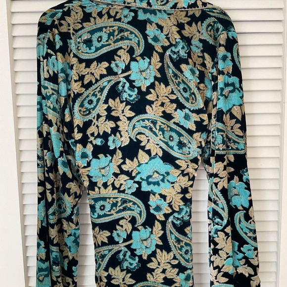 Chasing Unicorns Roadhouse Blues Turquoise Velvet Duster OS - Picture 10 of 10